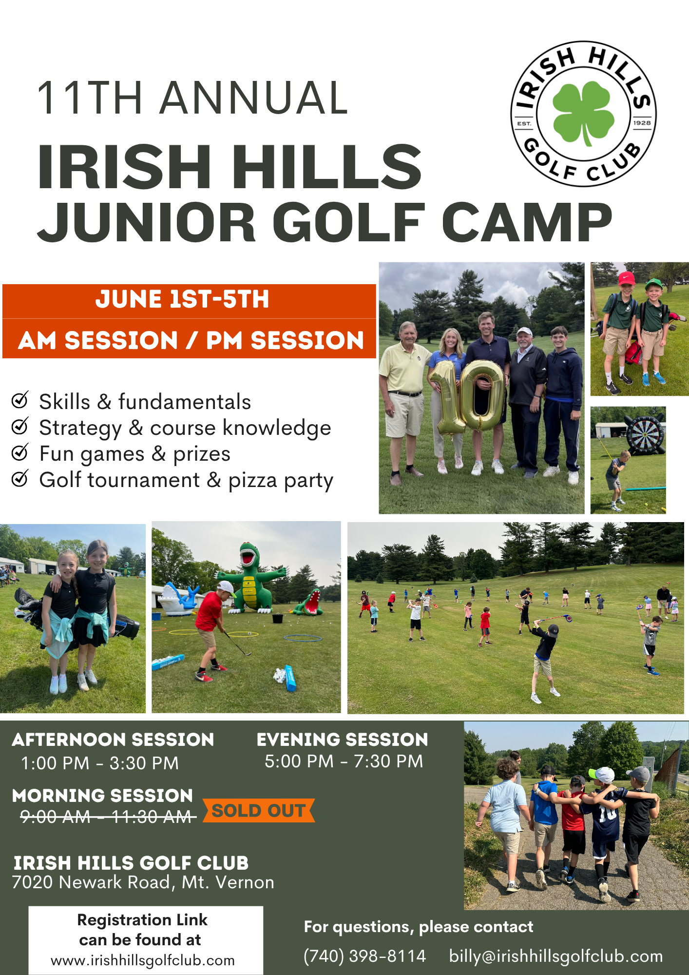 Update Junior Golf Camp 2026